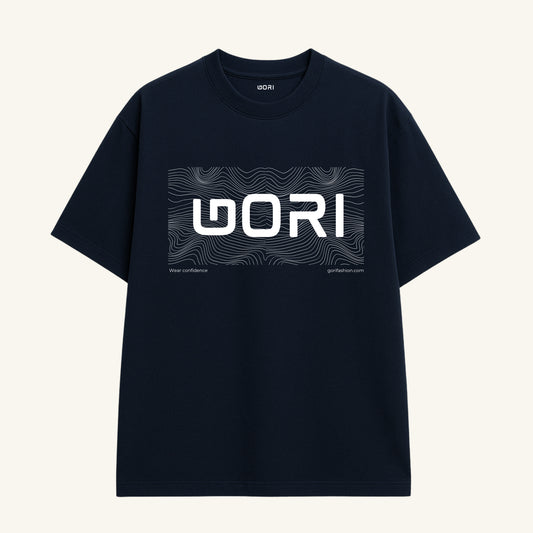 GORI SIGNATURE OVERSIZED TEE- NAVI