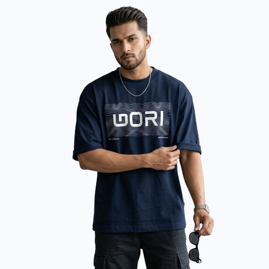 GORI SIGNATURE OVERSIZED TEE- NAVI