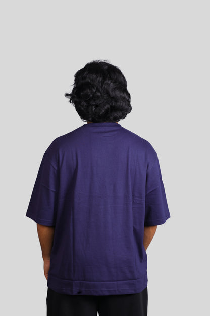 GORI PLAIN NAVY BLUE OVERSIZED T-SHIRT