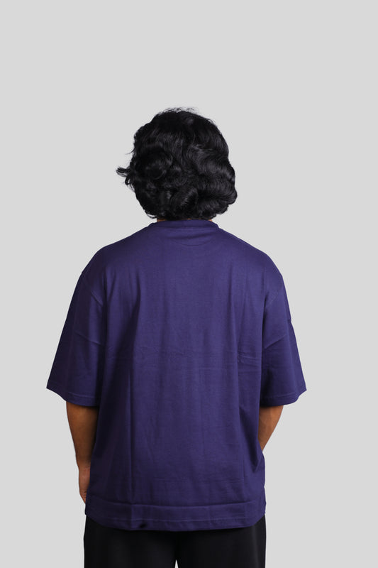 GORI PLAIN NAVY BLUE OVERSIZED T-SHIRT