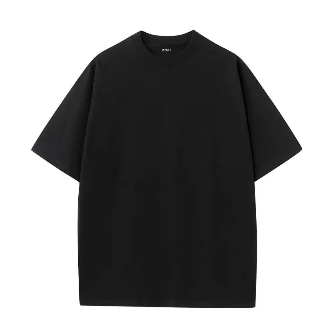 GORI PLAIN BLACK OVERSIZED TEE