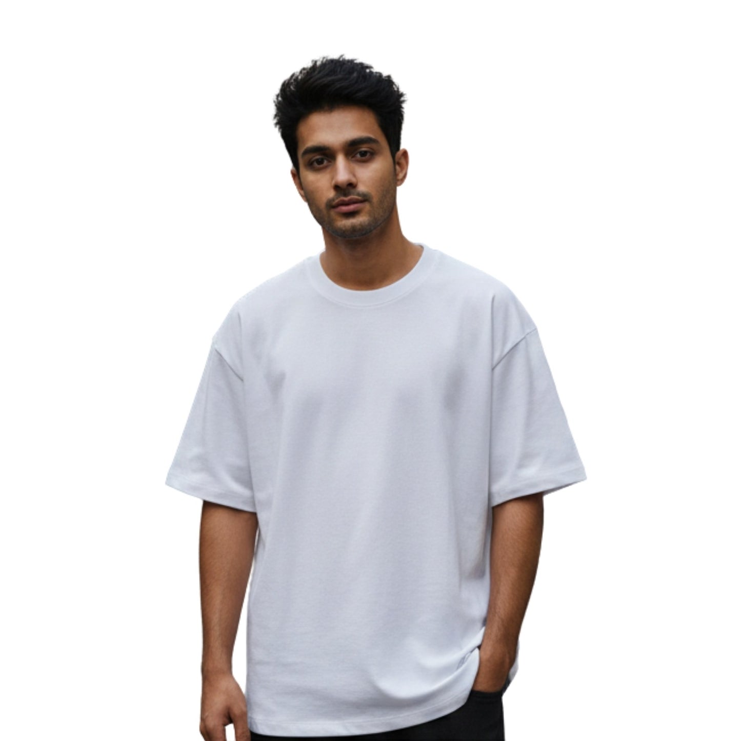 GORI PLAIN WHITE OVERSIZED TEE
