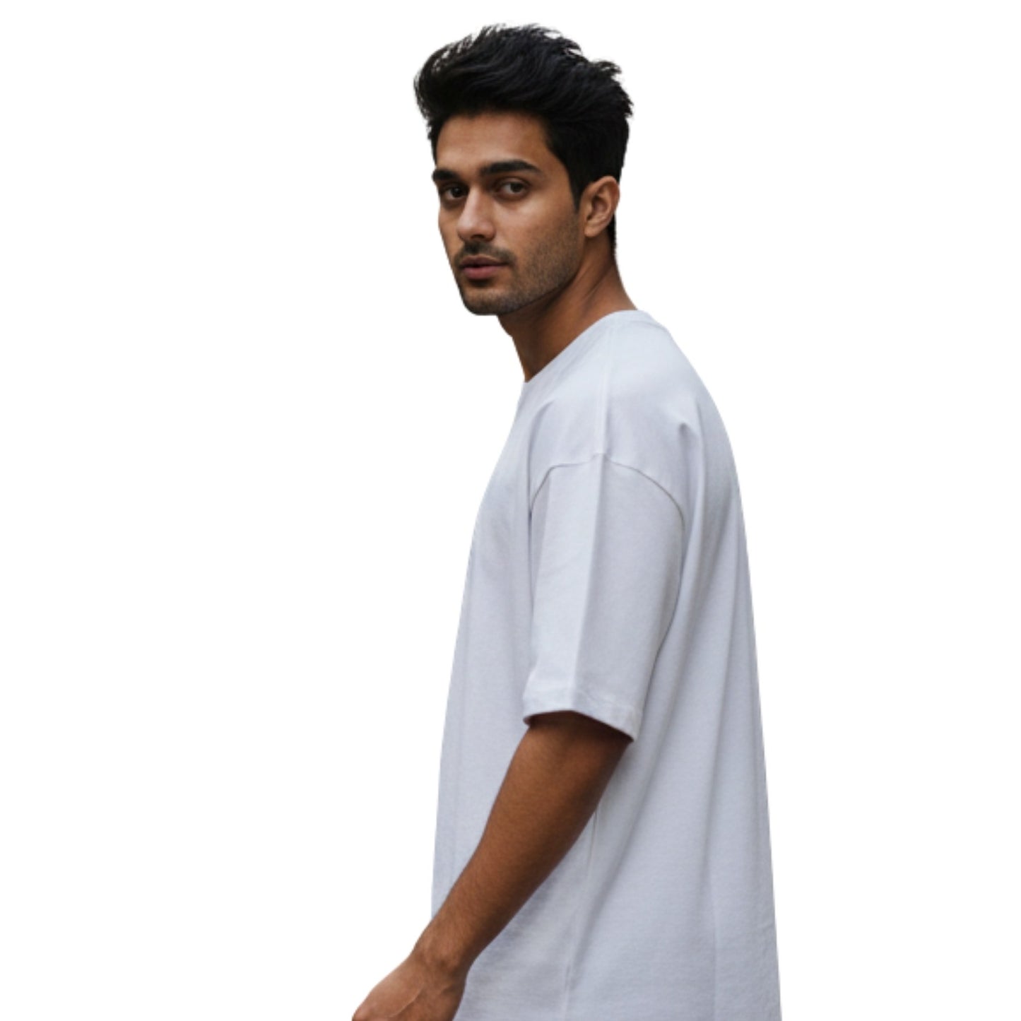 GORI PLAIN WHITE OVERSIZED TEE