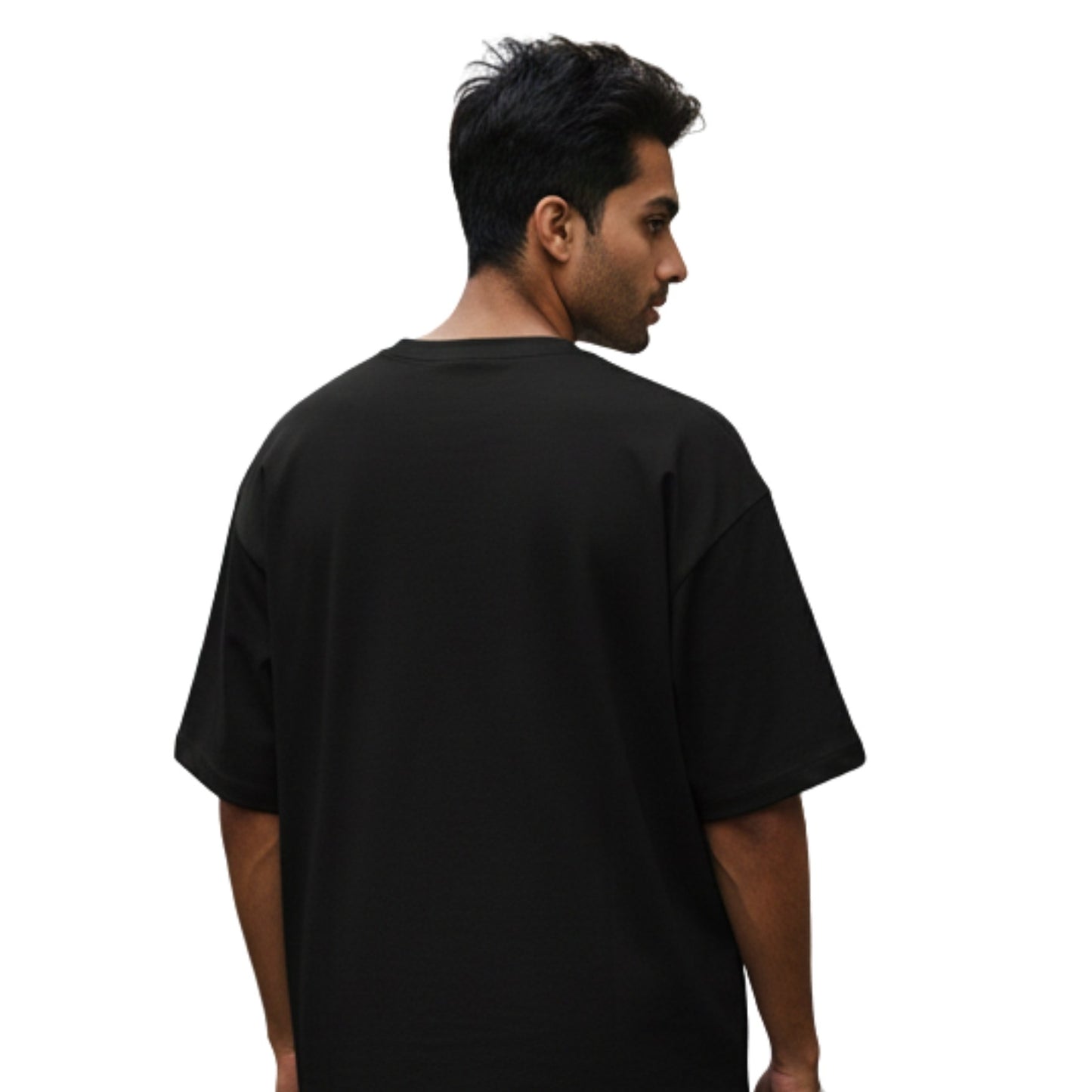 GORI PLAIN BLACK OVERSIZED TEE