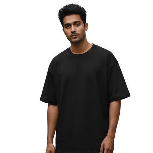 GORI PLAIN BLACK OVERSIZED TEE